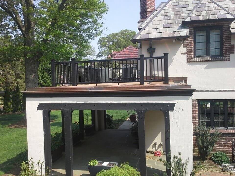 Rooftop Porch with Railing