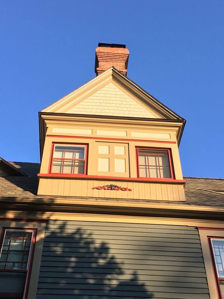 Siding and Chimney Turret Roof